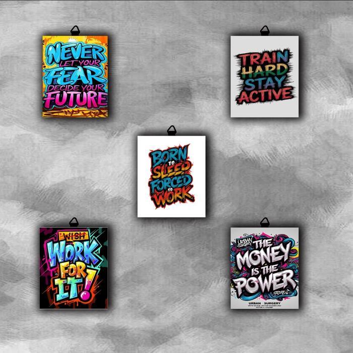 POSTER DINDING KAYU QUOTES KATA2 MOTIVASI AESTHETIC QUOTES WALL DECOR KEREN MURAH / HIASAN PAJANGAN