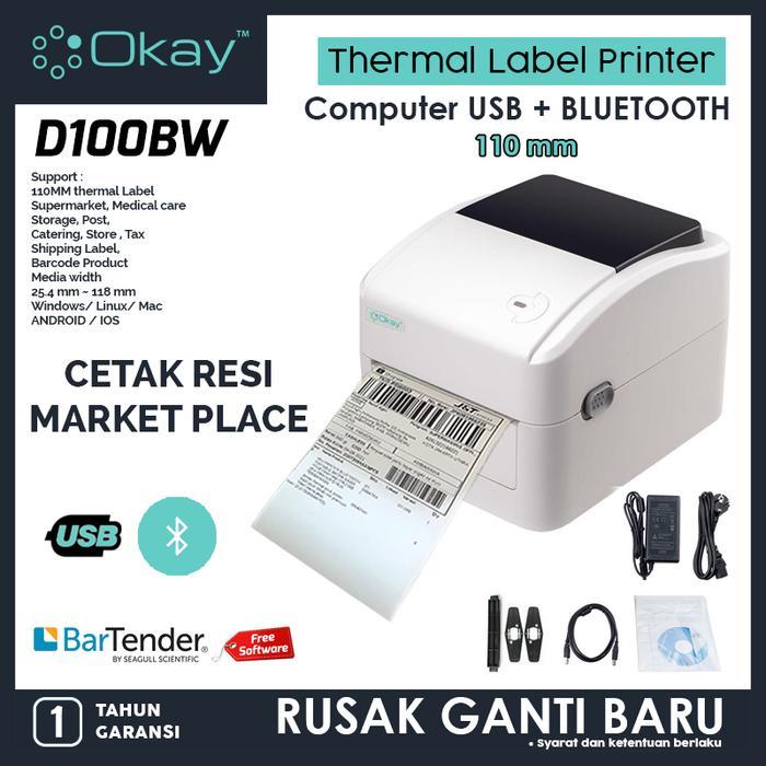 Premium Printer Tiktok Printer Label Pengiriman Resi Barcode Thermal Label Pengiriman Sticker A6