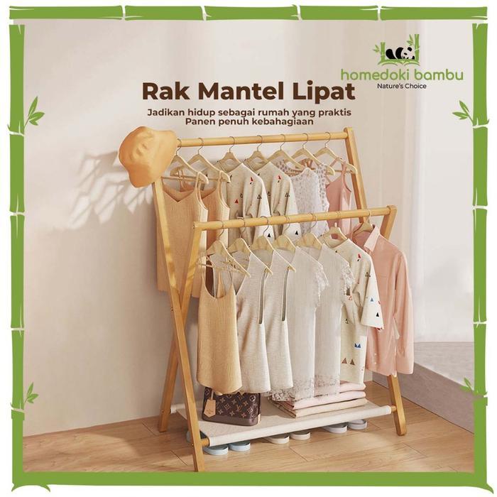 Homedoki Rak Baju/Rak Gantungan Baju/Rak Baju Gantungan/Rak Gantungan Sederhana /Rak Gantungan