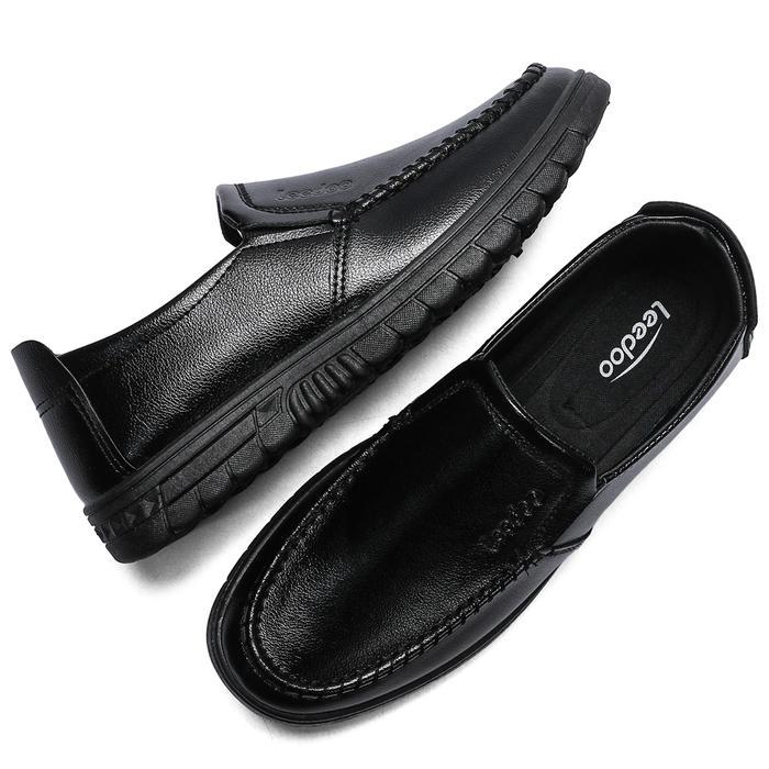 Aerostreet - Sepatu Pantofel Sepatu Formal Hitam Pria Sepatu Slip On Oudoor Sepatu Kerja Kekinian