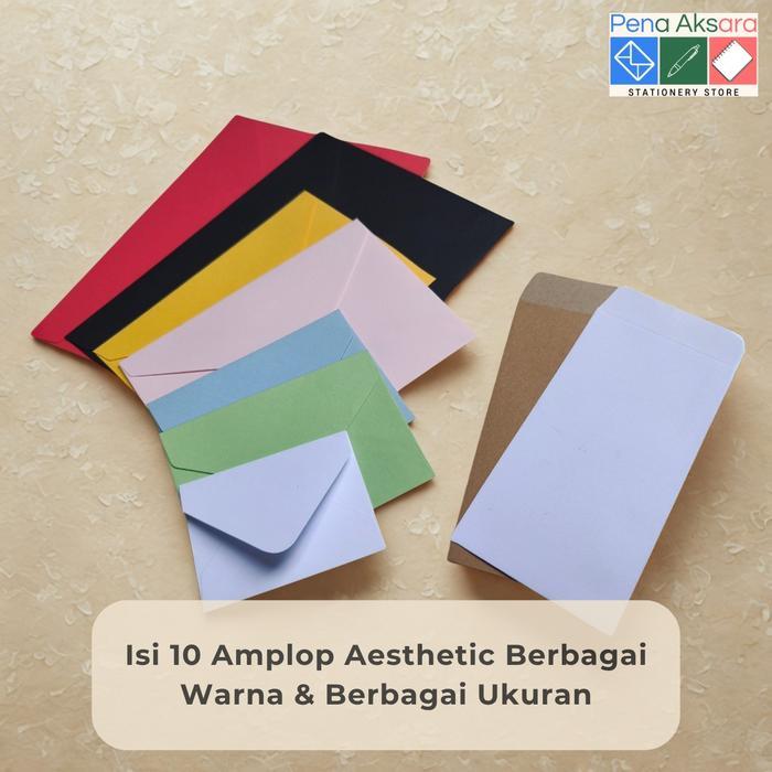 Isi 10 Amplop Aesthetic Warna / Amplop Angpau Warna / Amplop Kondangan / Amplop Uang
