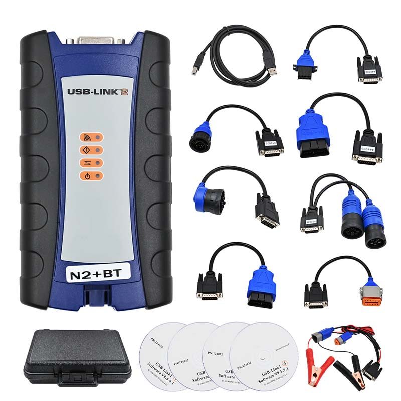 For NEXIQ 2 USB Link Bluetooth Diesel Truck Diagnostic Tool OBD Fault Detector Multi Heavy Duty Erro