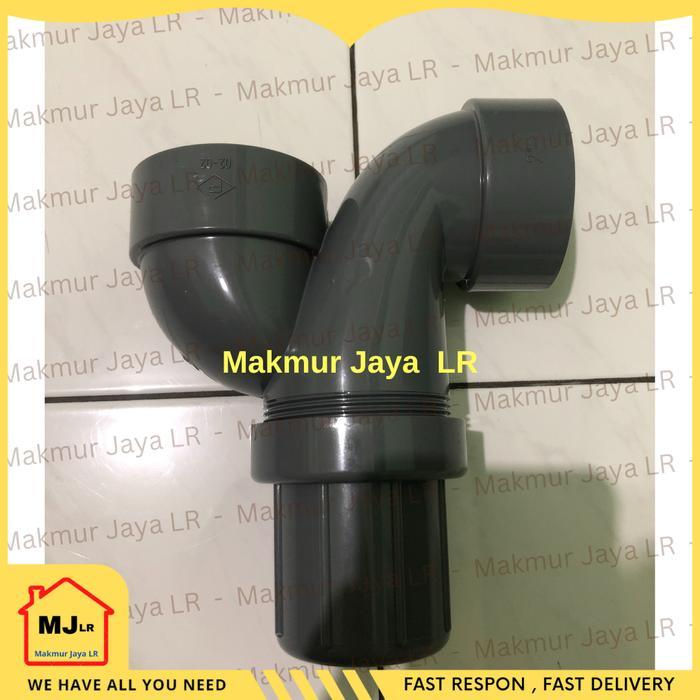 P Trap 1 1/2" 1,5 2" 3" inch PVC RUCIKA Tipe D Leher Angsa Gulu Banyak P-Trap 11/2 1-1/2 2 3 dem