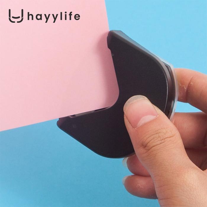 HAYYLIFE Round Corner Cutter Stainless -Pemotong Kertas Pemotong Baja Kepala Manual Memotong Kertas