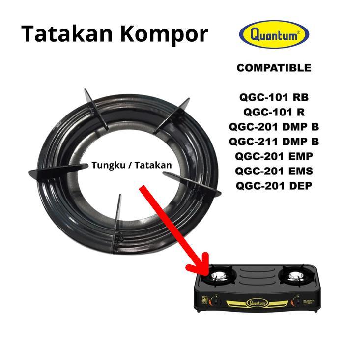 Tatakan Kompor Gas Quantum 2 tungku / Tungku Kompor Gas Quantum Kaki 5 Burner