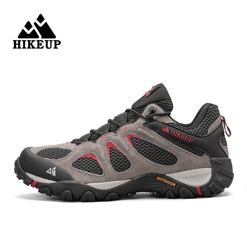 Hikeup Men Shoes Breathable Splashproof Outdoor Hiking Shoes Mountain Climbing Sport Men Hunting