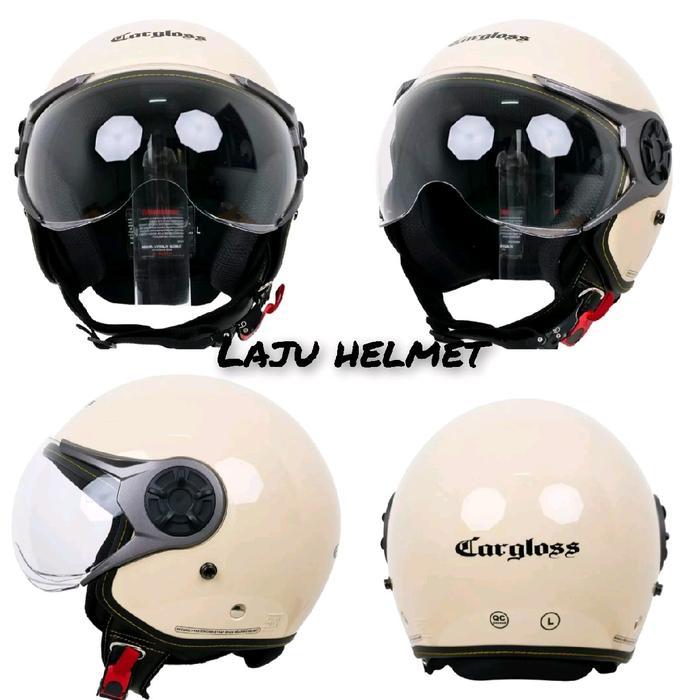 HELM CARGLOSS YRM GHOTIC RETRO SOLID CREAM ORIGINAL