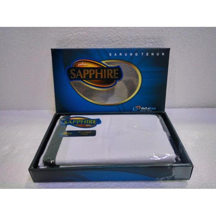 DISKON 1 KODI (20 BH) KAIN SARUNG MUSLIM PRIA DEWASA SAPPHIRE PUTIH READY STOCK