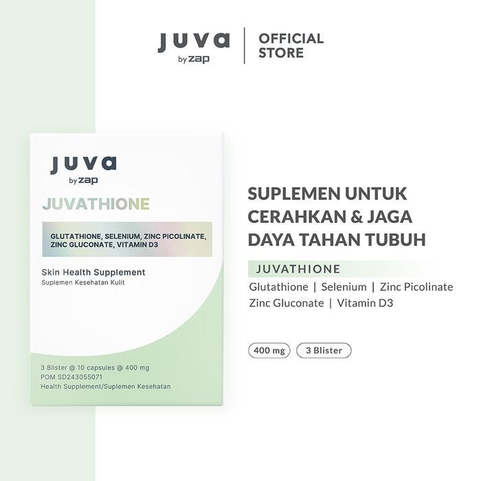 Juvathione With Vitamin D Gluthathione, Vitamin D Dan Zinc 30 Kapsul