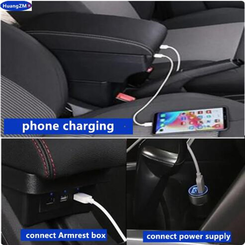 Universal Car Armrest box Universal Model Armrest Car Accessories Storage Box Retrofit parts