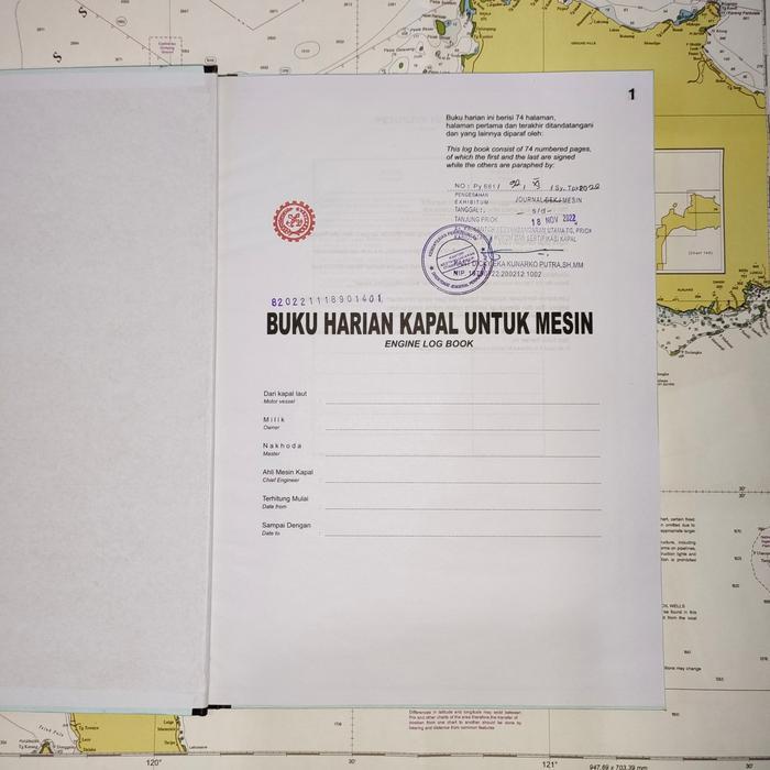BUKU HARIAN KAPAL UNTUK MESIN / ENGINE LOG BOOK / BUKU JURNAL MESIN