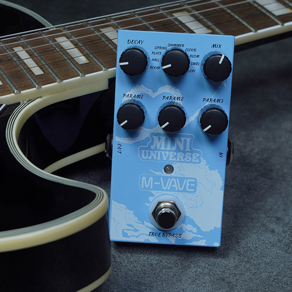 M-VAVE Mini Universe Digital Reverb Guitar Pedal 9 Reverb Effects Room/Shimmer/Lofi/Spring Reveb