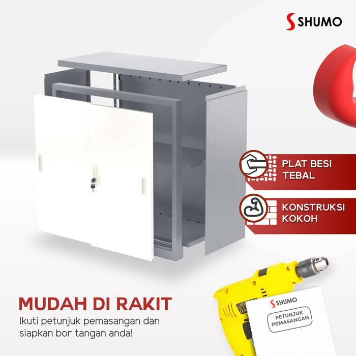 Lemari Arsip Besi 2 Pintu Sliding PendekLemari Sleding Kantor Dokumen