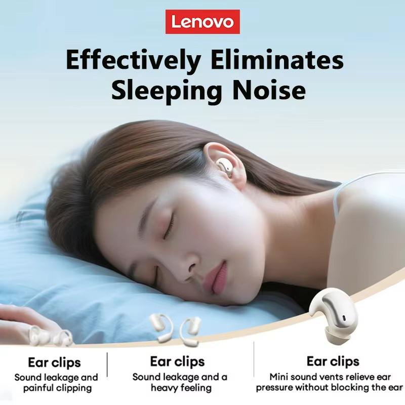 Original Lenovo LE203 TWS Wireless Bluetooth Sleep Earphones Sleep Invisible Earbuds Hidden Tiny