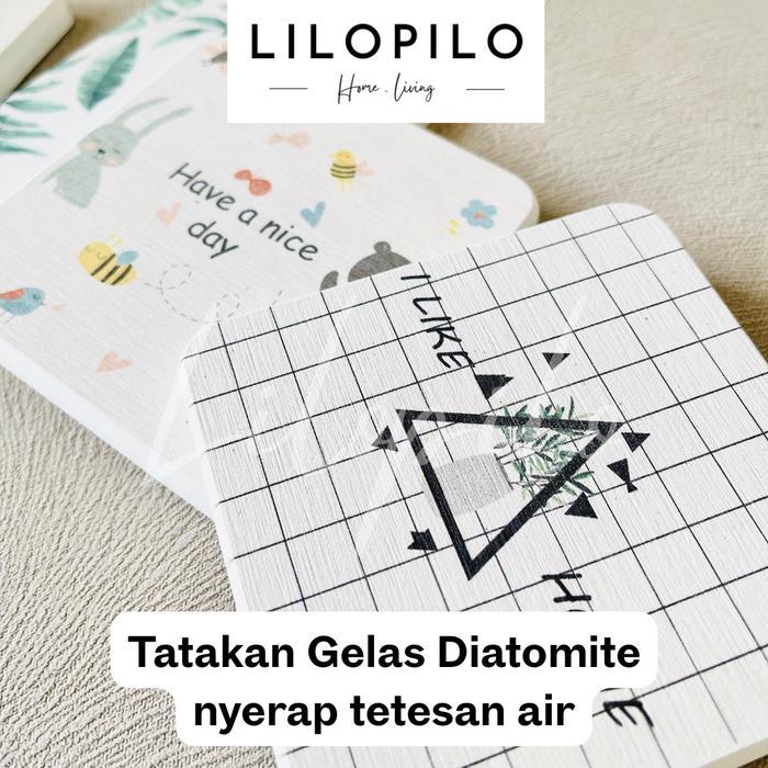 Drying Stone Coaster / Diatomite Coaster / Tatakan Gelas Diatomite