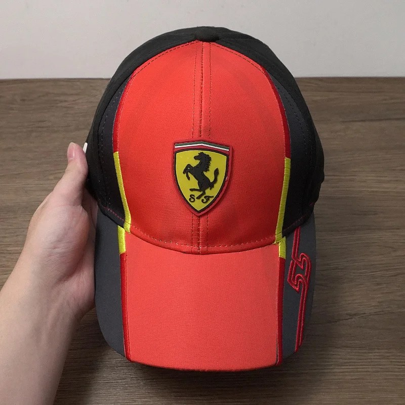 Fashion Outdoor Summer Racing Sport Hat Baseball Cap Adjustable Sunscreen Hat For Ferrari 488 Roma