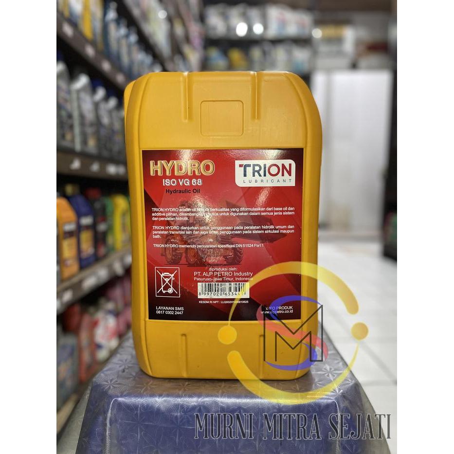 TRION HYDRO ISO VG 68 HYDRAULIC OIL OLI HIDROLIS HIDROLIK JERIGEN 19 L