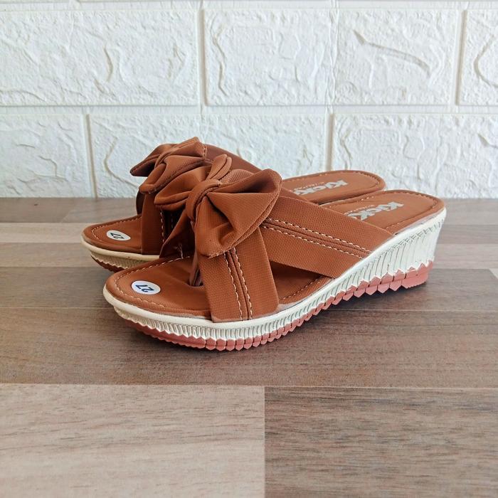 ORIGINAL KICKERS l Anak Perempuan Jepit Wedges Pita JWP01 Size 26-35 READY STOCK