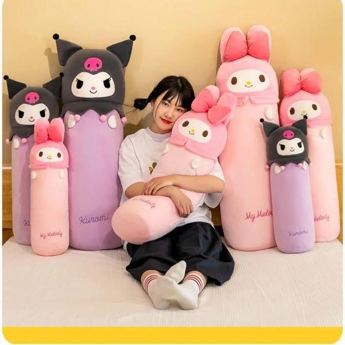 Miniso Toys - Guling Boneka My Melody Jumbo 80Cm Bahan Plush Karakter Kuromi Melody Berlabel Sni