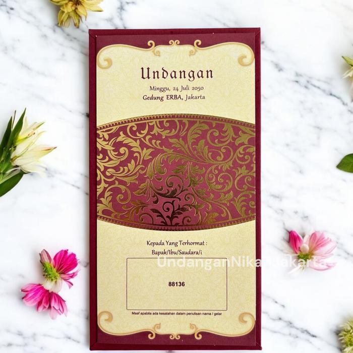 Blangko Undangan Kosong Pernikahan Erba Kartu BLANKO Simple HC 88136