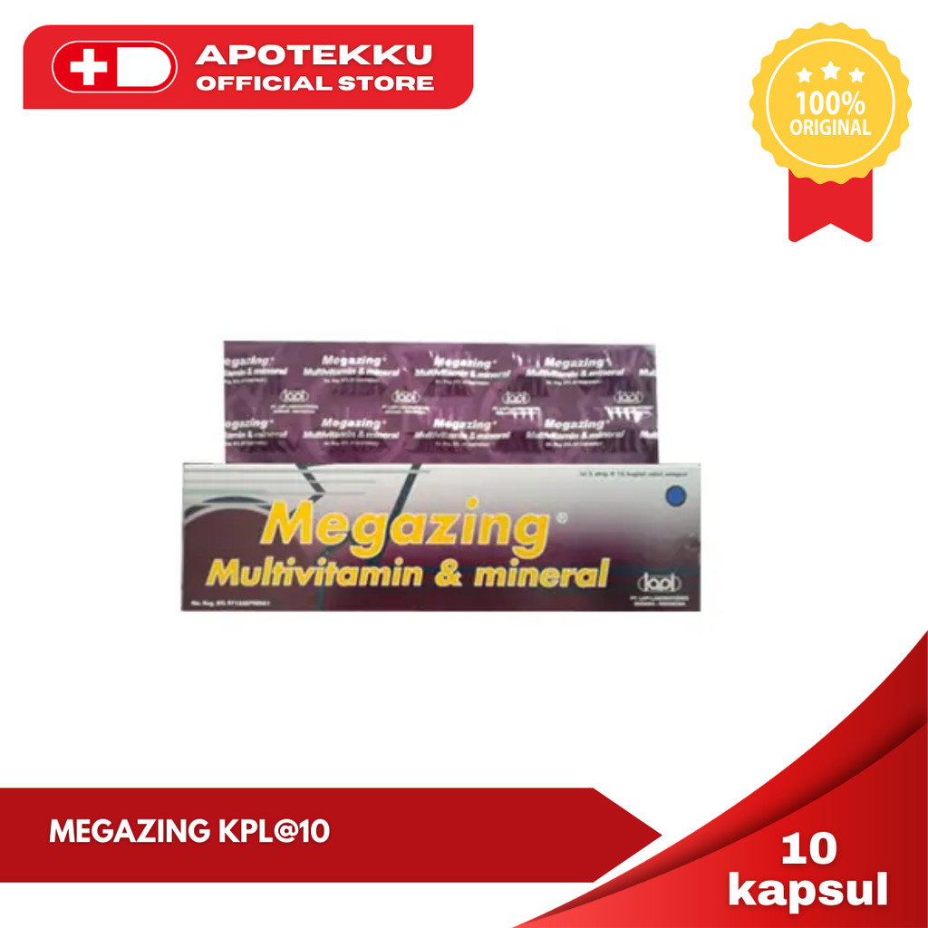 Megazing Kaplet - 1 Strip (10 Kaplet) Multivitamin & Zinc