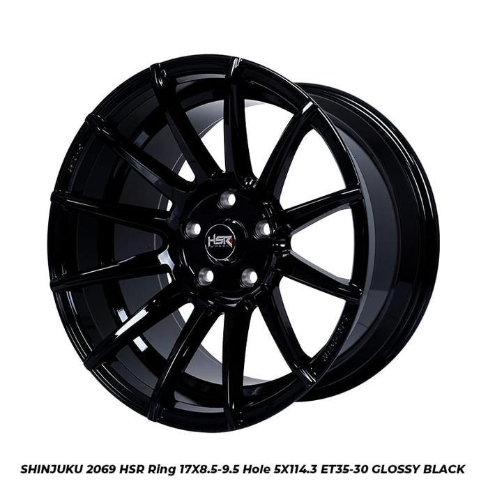 VELG MOBIL HSR SHINJUKU R17 PCD 5X114,3 GLOSSY BLACK CONCAVE