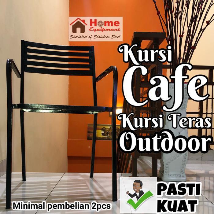 Kursi Teras/Kursi Cafe/Kursi Resto Outdoor Holo Besi Kotak Cat Coating