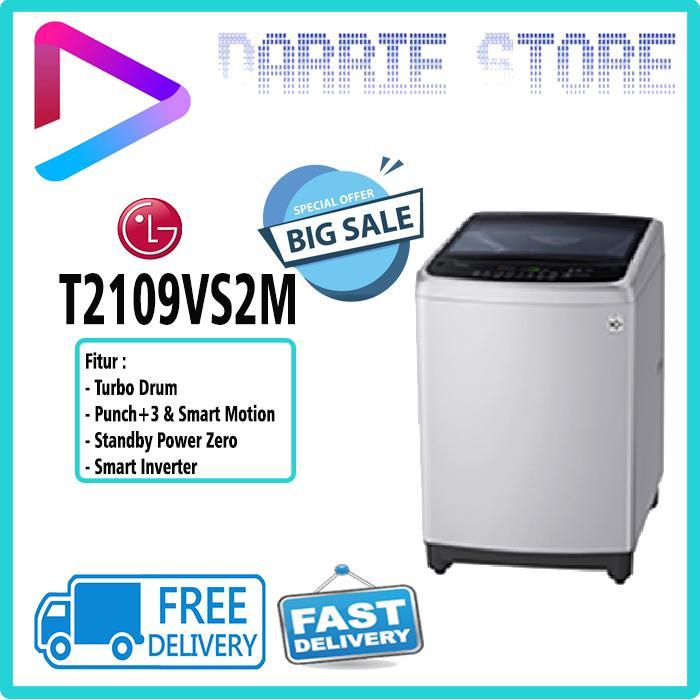 LG T-2109VS2M MESIN CUCI TOP LOADING WASHER T2109 2109VS2M T2109VS2M