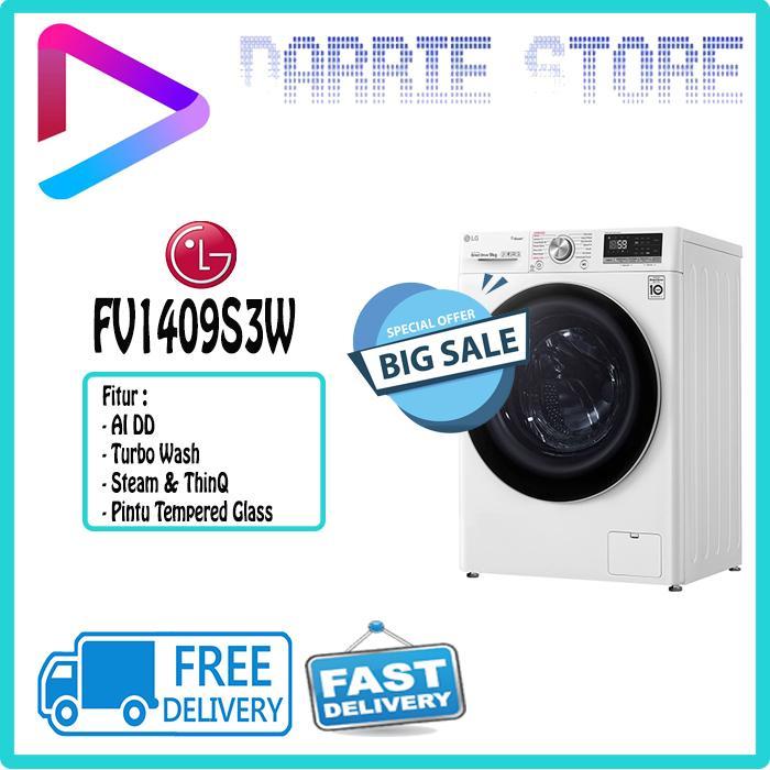 LG FV1409S3W MESIN CUCI FRONT LOADING 9 KG FV-1409S3W FV1409 1409S3W