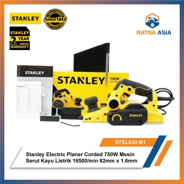 Stanley STEL630-B1 Electric Planer Corded 750W Mesin Serut Kayu Listrik 16500/min 82mm x 1.6mm