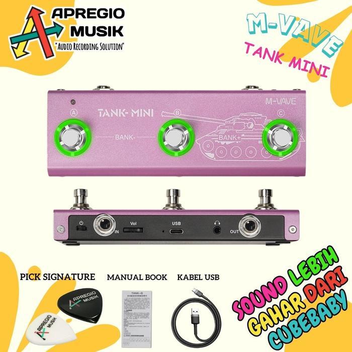 MVAVE M-Vave Tank Mini Multi Effect gitar dan bass Pedals lebih gahar dari Cubebaby gitar elektrik