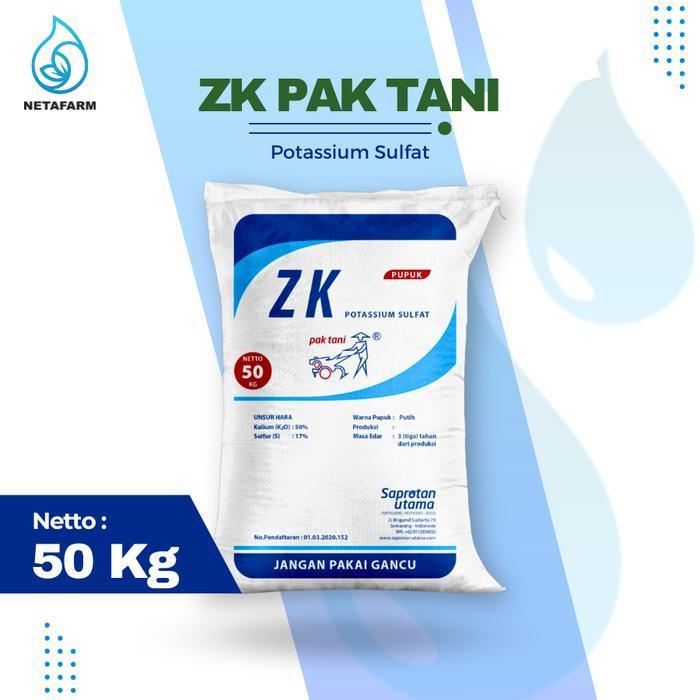 Pupuk ZK PAK TANI Potassium Sulfat Kemasan Karung 50 KG