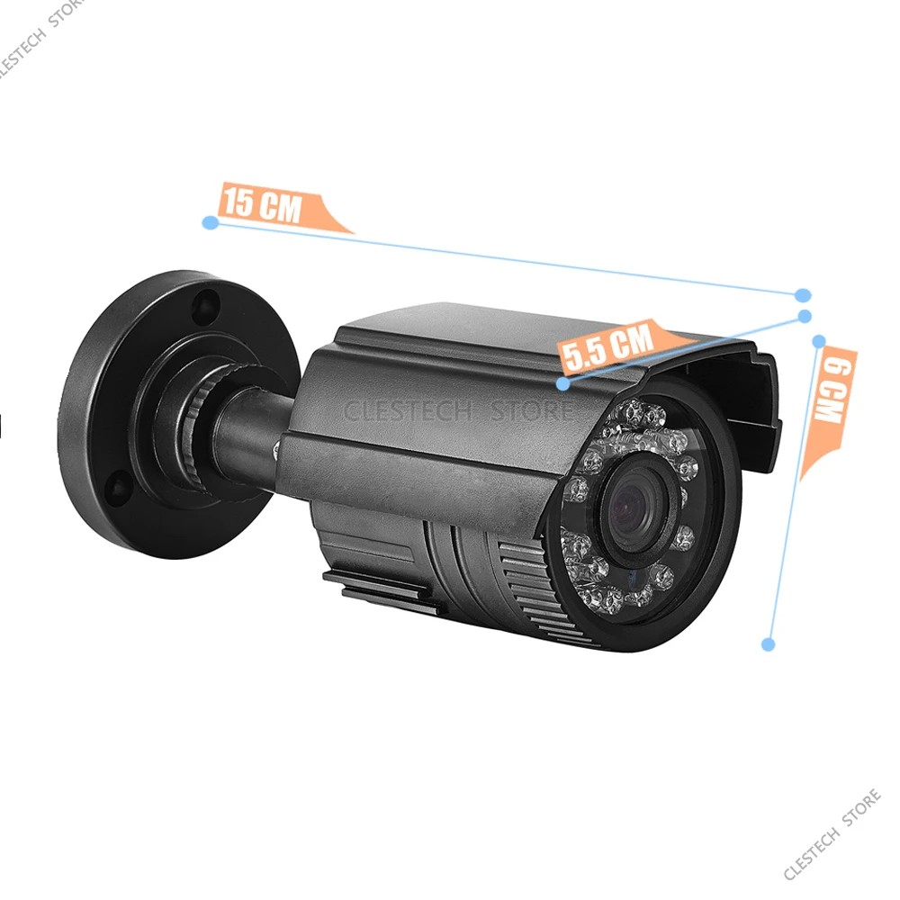 Compatible TV Mini Outdoor IP66 Waterproof CCTV Camera Real 1200TVL HD Night Vision CVBS Analog