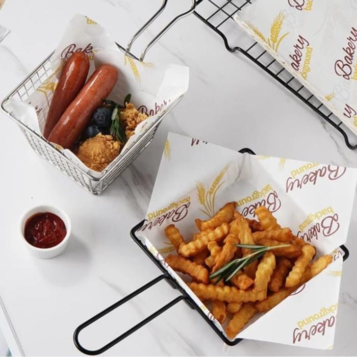 WINARTOTOK KERTAS ROTI MOTIF / WAX PAPER / BAKING PAPER MOTIF BAKERY GANDUM.