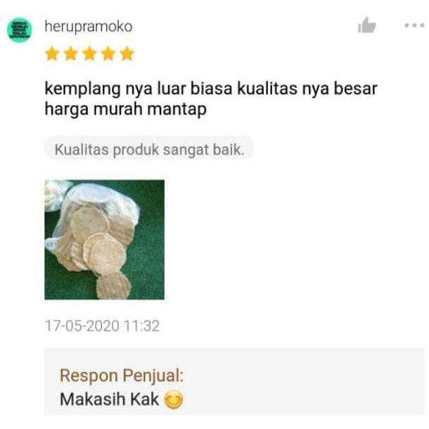 COD 1 KG KERUPUK KEMPLANG PANGGANG/GORENG TUNU MENTAH HALAL IKAN SUPER