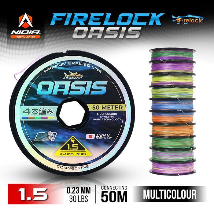 Senar PE X4 - Firelock OASIS Multicolor 50m Connecting