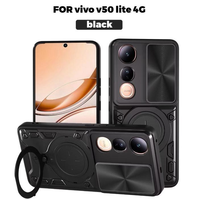 Magnetic Camera Slide Case For Vivo V60 Lite / V50 Lite / V40 Lite 4G / 5G Camera Slide Cover