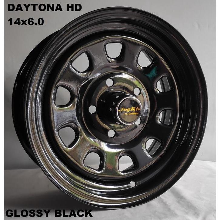 4pcs Velg Besi Daytona HD 14x6.0 5H 114.3 ET+15 Ring 14 R14 Lebar 6 inci mobil Mitsubishi L300