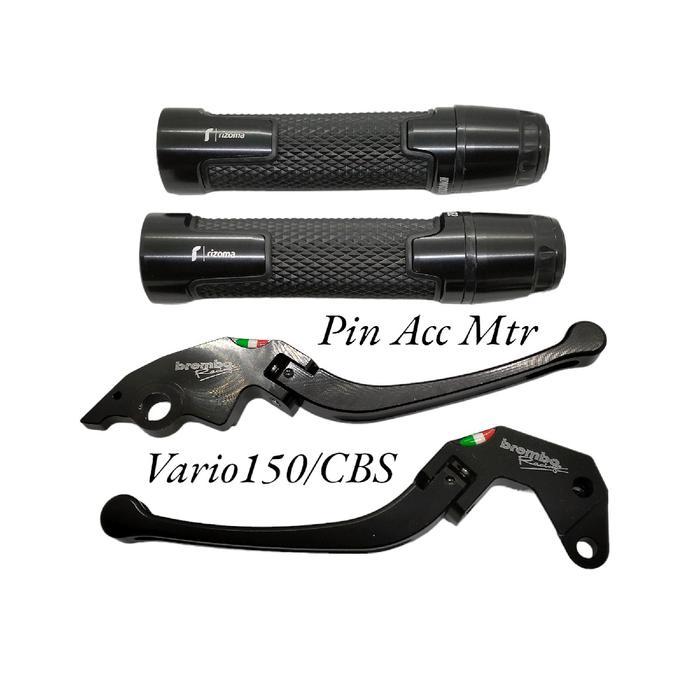 Paket Handle Rem Variasi Brembo Almunium Cnc+Handgrip Rizoma Jalu Cnc Motor Vario 150 Cbs Scoopy Fi