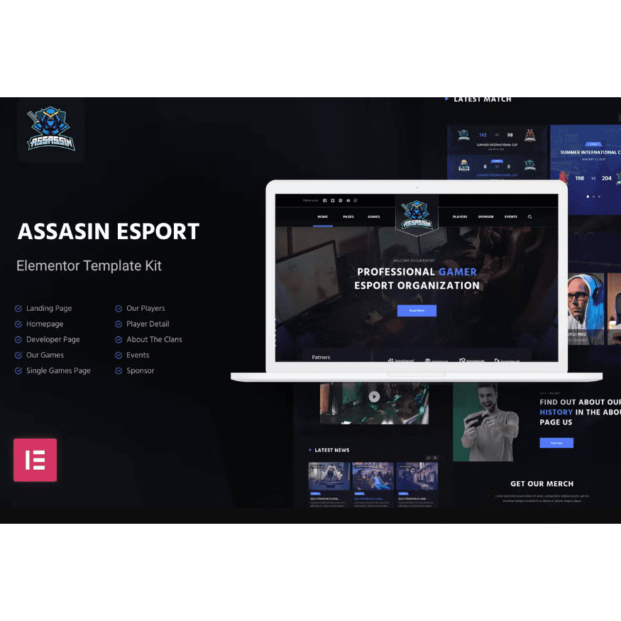 Assasin | eSport & Gaming Elementor Template Kit