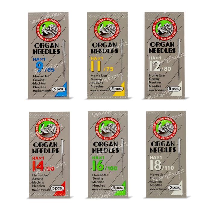 Jarum ORGAN HAx1 Mesin Jahit Portable / klasik Isi 5pcs Jarum HA X 1 Organ Needles mesin hitam jadul
