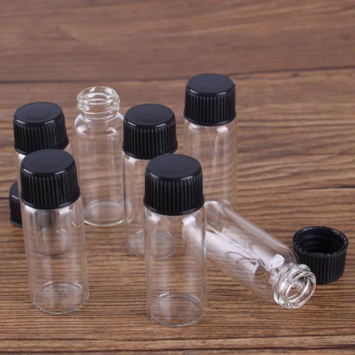 ken 10/20/50ml Botol Kaca Tutup Ulir 10pcs Botol Kaca Mini Botol Kaca Kecil Universal Botol Sample