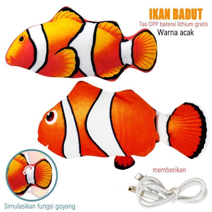 Cod - Mainan Ikan / Mainan Anak / Ikan Bisa Gerak Dancing Fish Ikan Bergerak Mainan Kucing Boneka /