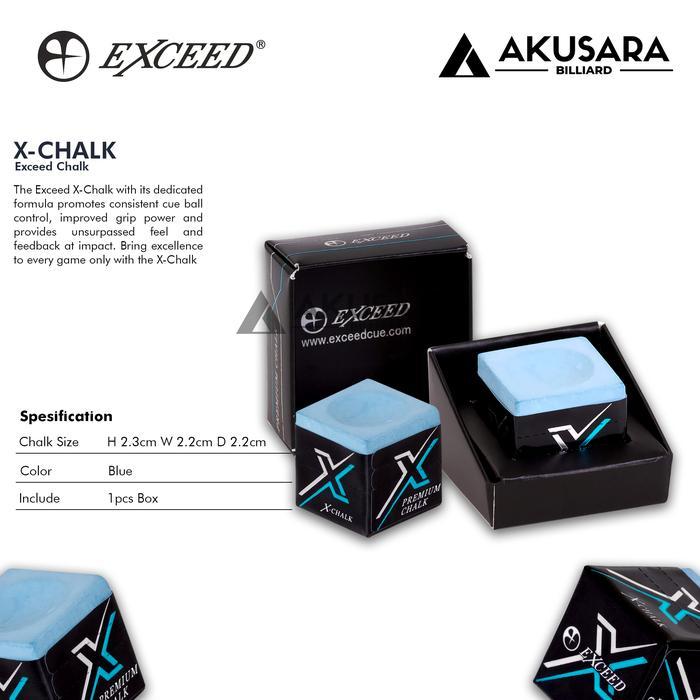 Exceed X-Chalk Sky Blue Billiard Cue