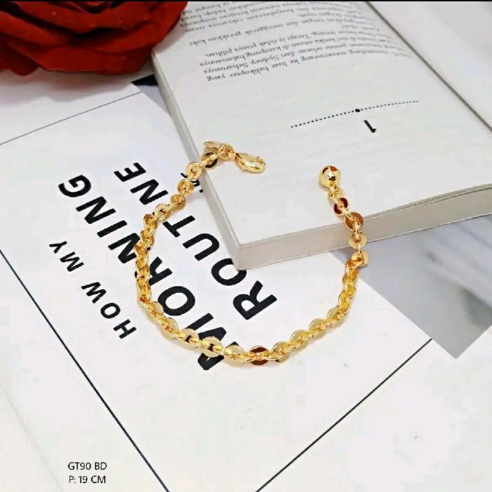 gelang tangan rantai polos gelang nori aksesories wanita