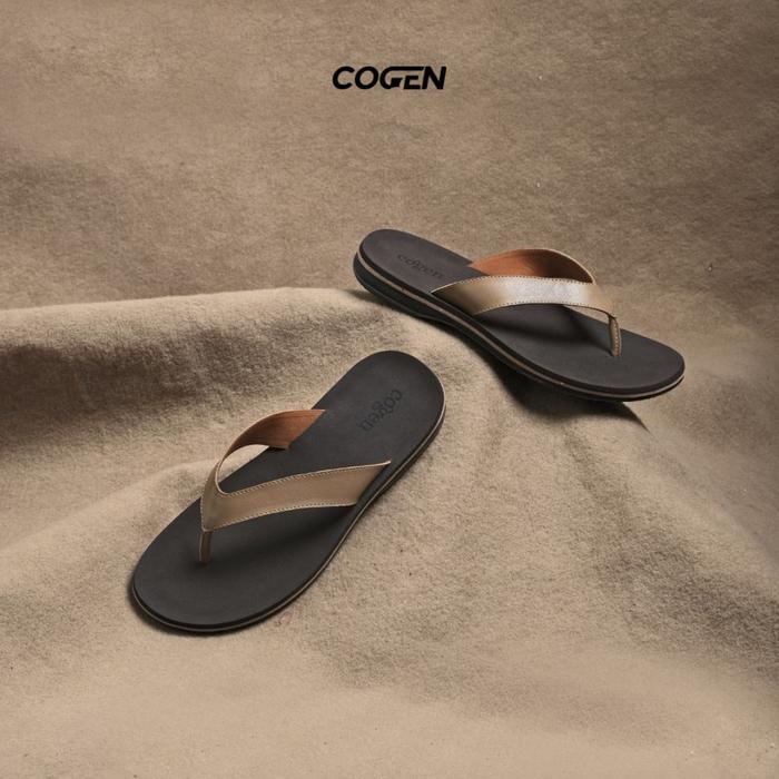 Fladeo Footwear - Sandal Kulit Pria Sendal Jepit Cowok Leather Marino Series Kasual Nyaman Mrk -