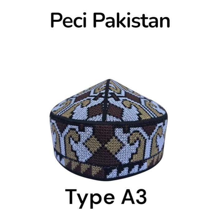 Peci Pakistan/Kopiah Pakistan/Peci Pakistan Full Bordir Motif