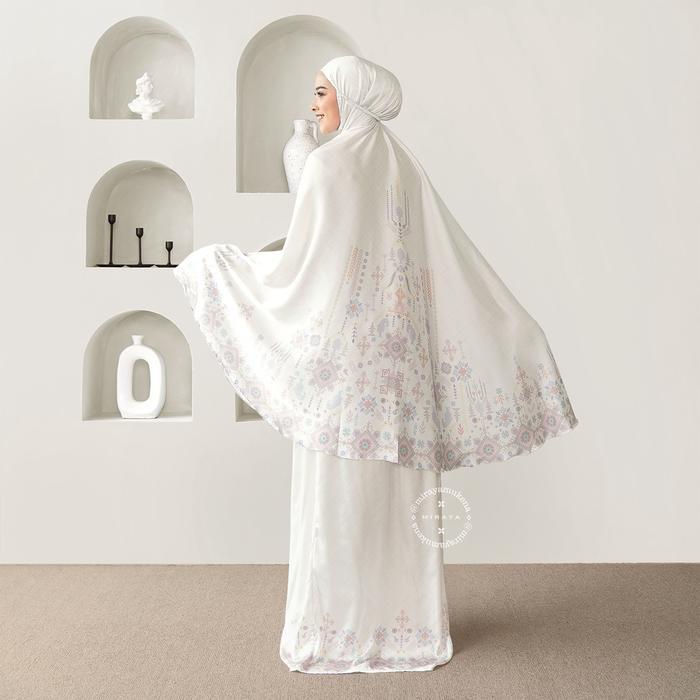 Mukena Travel Printing Miraya Folk BW