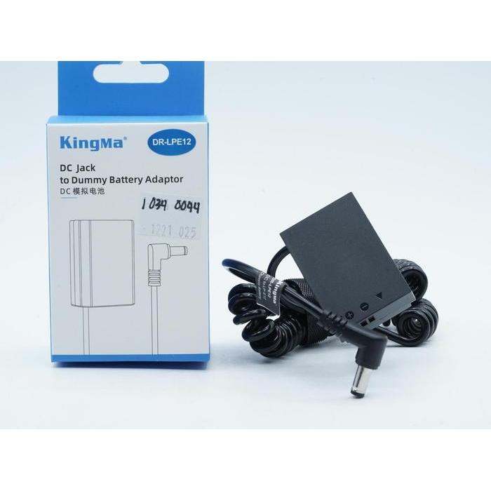 Kingma Lp-E12 Baterai Dummy Battery Dc Coupler Kabel Dc Jack To Dummy Battery Adapter Canon Lp-E12