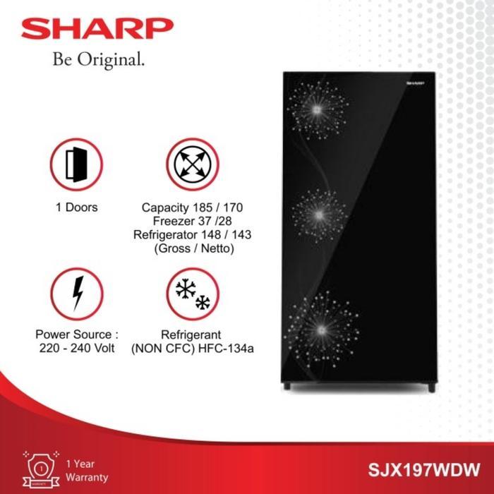 New Kulkas SHARP 1Pintu LOW WATT+JUMBO FREEZER 180Liter *MEDAN*